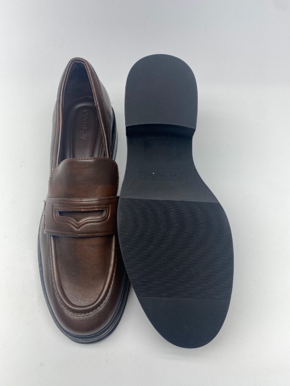 Open Edit Womens Collier Brown Chocolate Penny Loafer Sz 9.5 - Picture 10 of 10